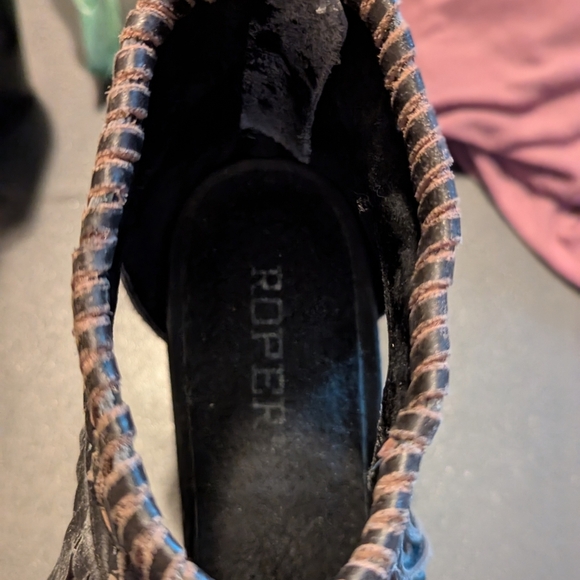 Roper Women's Casual Brown Fringe Sandal Shoes Real Leather Size 8.5 - Picture 4 of 4